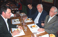 Dinner: Kent Belenius, Niklas Belenius, Rune Jansson and C O Hultén